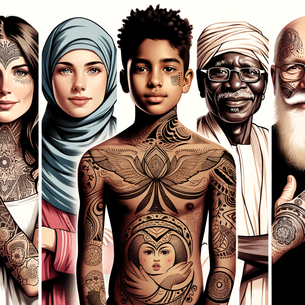 Diverse group showcasing empowering strength tattoos, embodying inked empowerment and resilience, symbolizing strength in ink for tattoo empowerment.