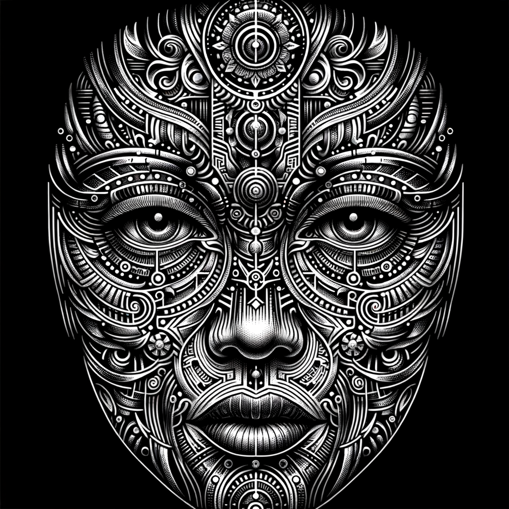 Artistic face tattoo design illustrating the intricacies, symbolism, and history of face tattoo culture, providing understanding of face tattoos meaning and trends for the article 'Behind the Ink'.