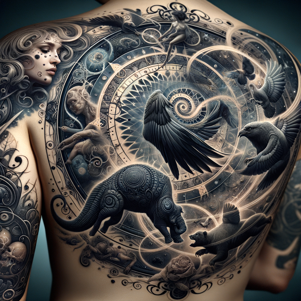 Stunning 3D tattoo designs showcasing advanced tattoo techniques and innovative tattoo artistry, embodying the concept of 'Art Beyond Skin'.